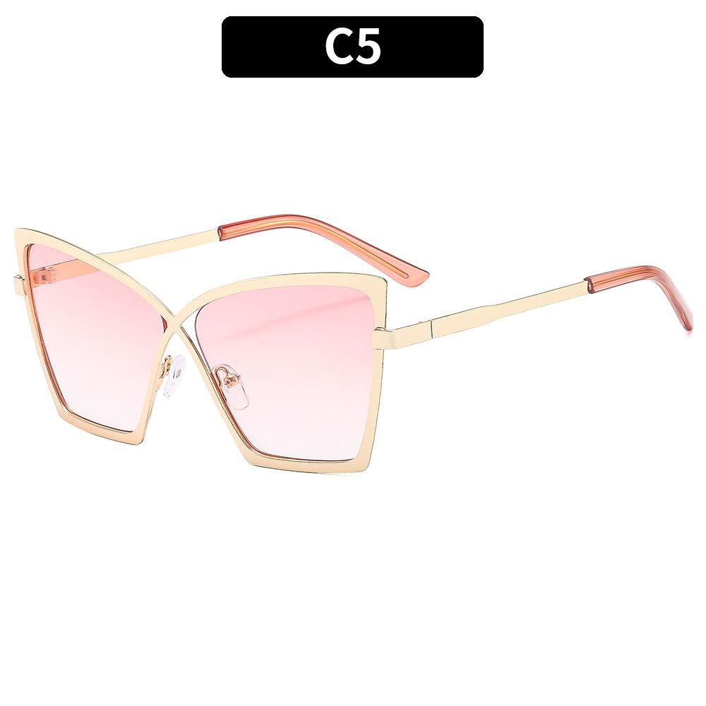 New Oversized Metal Blue Light Blocking Glasses Retro Hipster Style