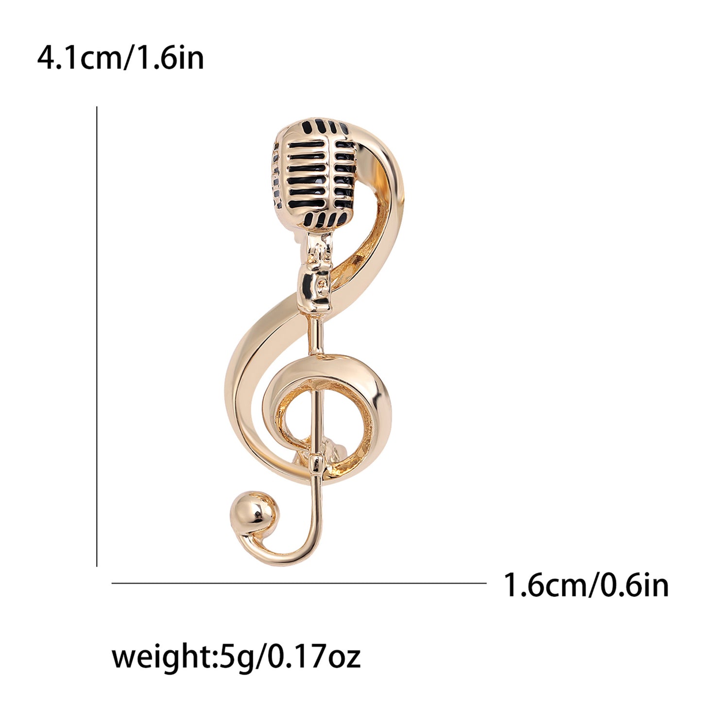 Musical Note Brooch Fashion Accessory Stylish Jewelry