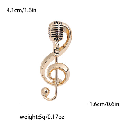 Musical Note Brooch Fashion Accessory Stylish Jewelry