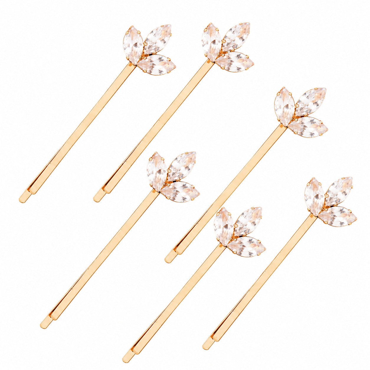 Elegant Floral Zircon Hairpin Set for Women