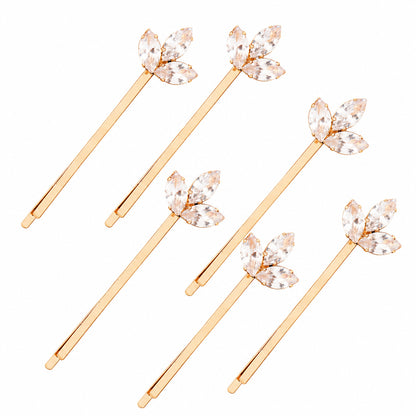 Elegant Floral Zircon Hairpin Set for Women