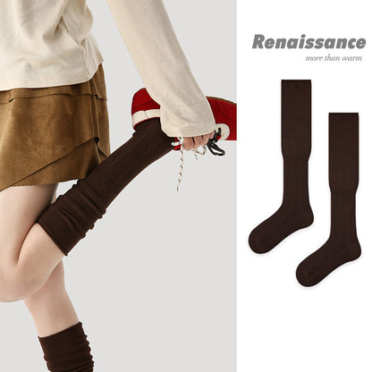 Over The Knee Slouch Socks Cotton Blend Vintage