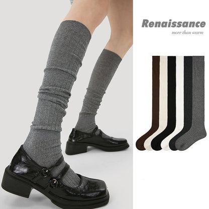 Over The Knee Solid Cotton Compression Socks