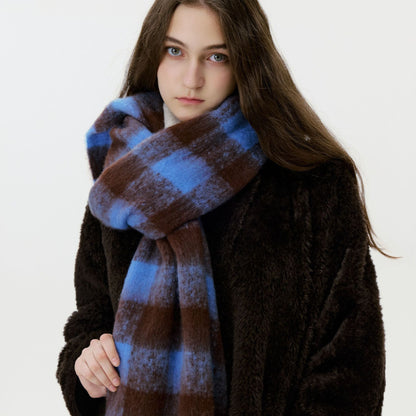 Chic Plaid Scarf for Women - Cozy Warm Shawl for Winter