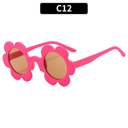 Trendy Floral Sunglasses Stylish Heart-Shaped UV400 Protection