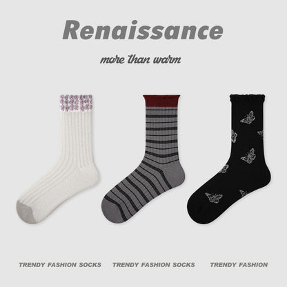 Socks Diamond Mesh Cotton Moisture Wicking Casual