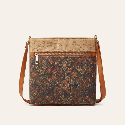 Casual Bohemian Style Cork Crossbody Bag