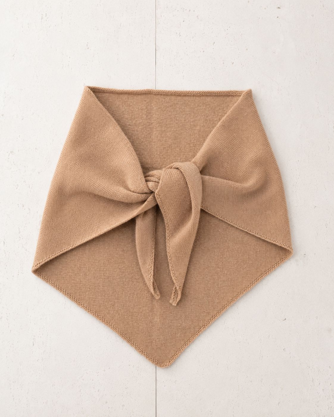 Solid Color Cashmere Wool Knitted Triangle Scarf for Women