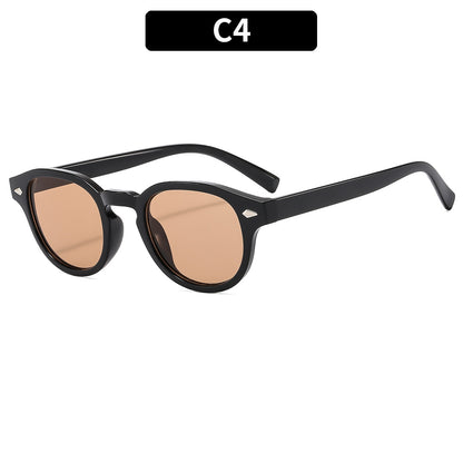 Retro Round Frame Sunglasses Stylish UV400 Protection