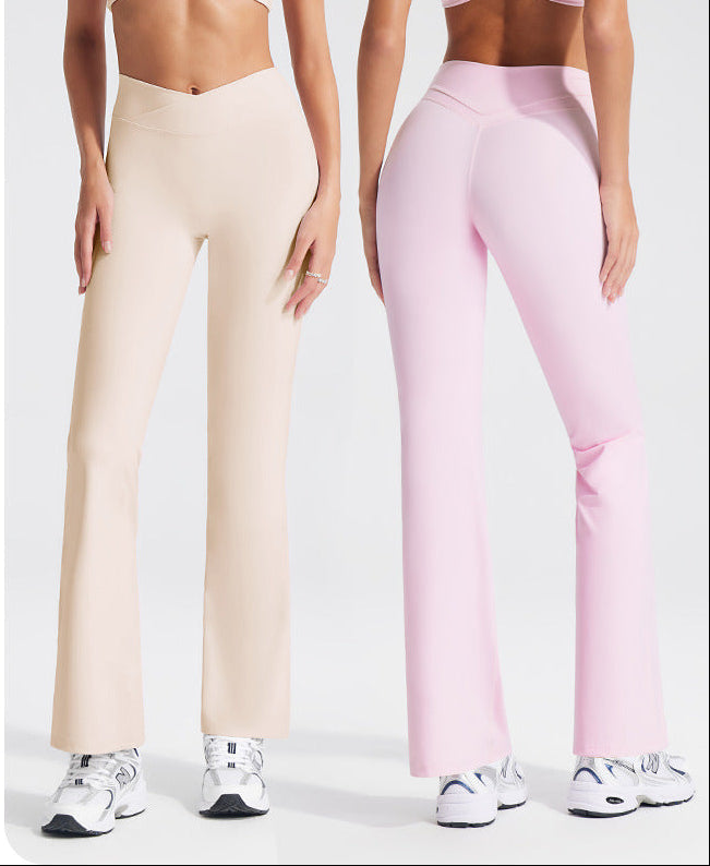 High-Waisted Flared Yoga Pants for Women - Breathable Casual Leggings