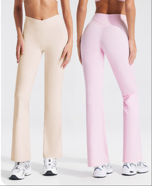 High-Waisted Flared Yoga Pants for Women - Breathable Casual Leggings