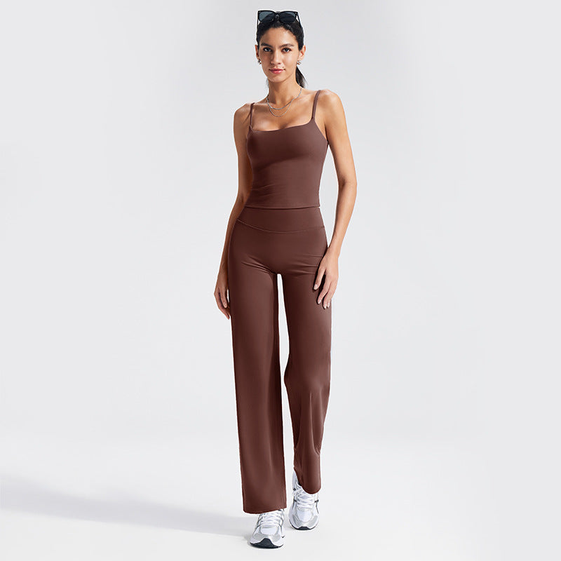 Women's Slim Fit Yoga Tank Top Set with Built-in Bra