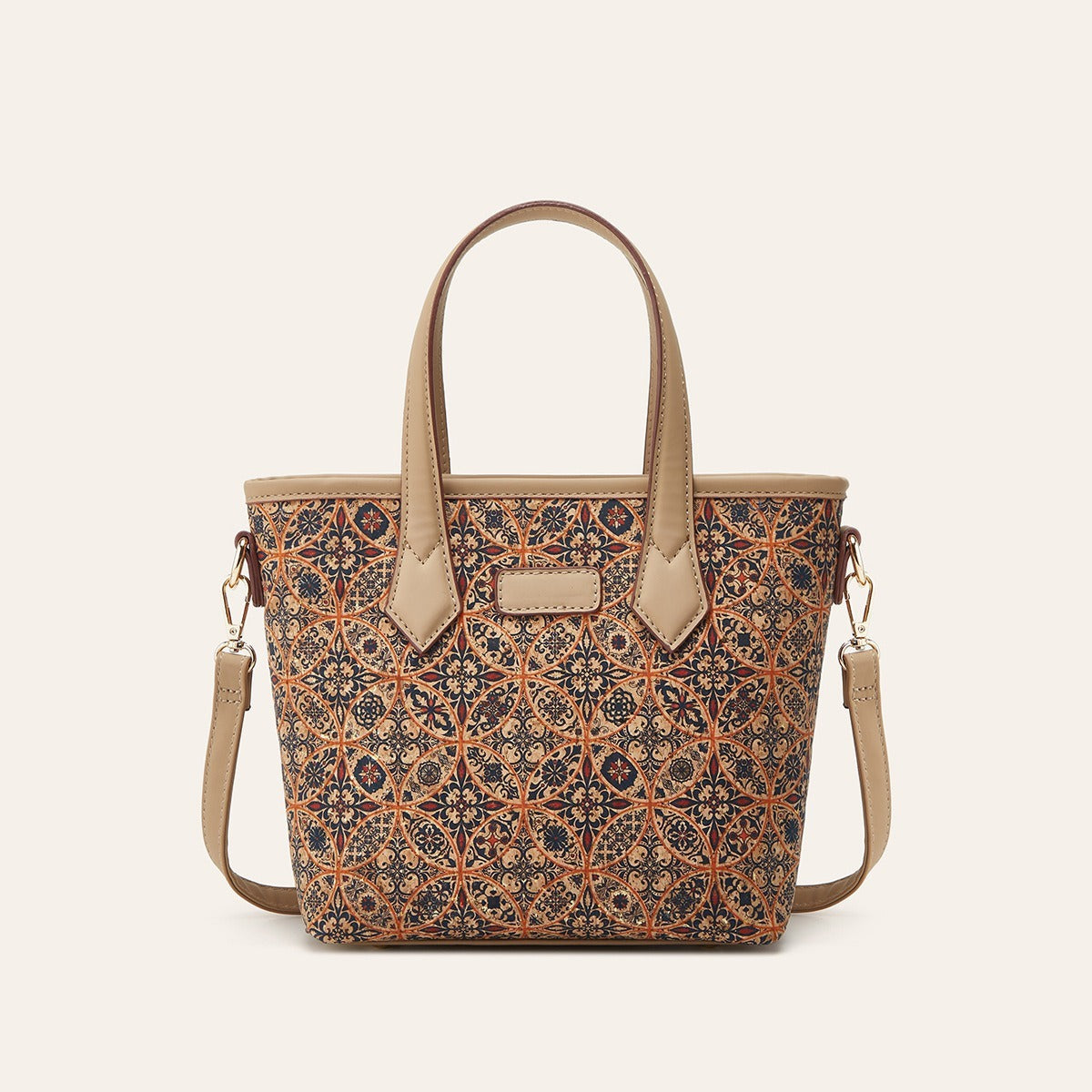 Vintage Ethnic Print Tote Bag Women's Large Capacity Handheld Shoulder Bag