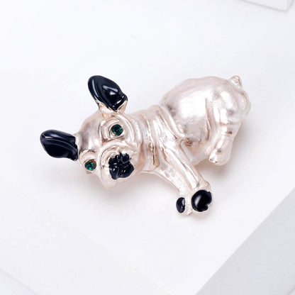 Cartoon Dog Alloy Brooch Cute Puppy Pin for Casual Wear