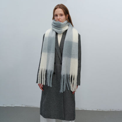 New Large Plaid Scarf for Women - Warm & Cozy