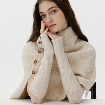 Trendy Solid Color Fingerless Knit Gloves for Fall/Winter