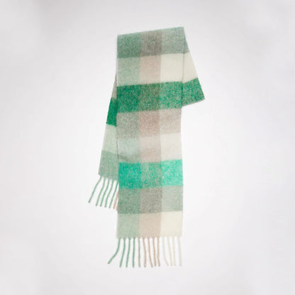 Trendy Plaid Scarf Plush Warm Women’s Shawl