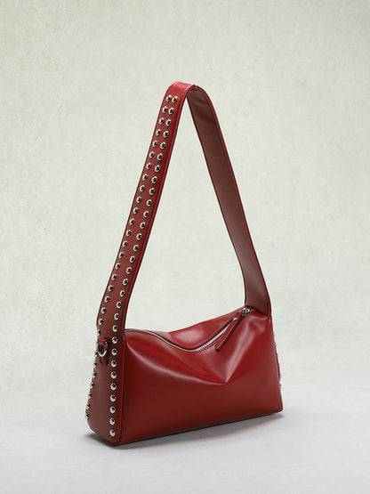 Punk Style Double-Sided Studded Crossbody Bag