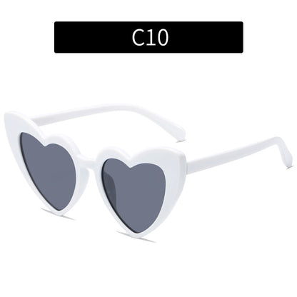Trendy Heart-Shaped Sunglasses Colorful UV400 Beach Accessories