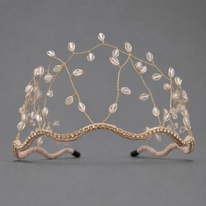 Handcrafted Crystal Beaded Headband Elegant Hair Accessory