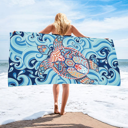 Custom Printed Beach Towel Microfiber Quick-Dry Towel