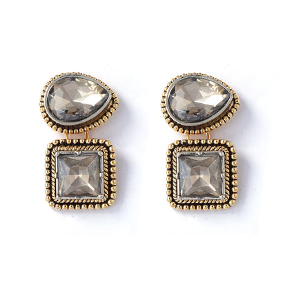 Pendant Earrings Geometric Rhinestone Elegant Everyday