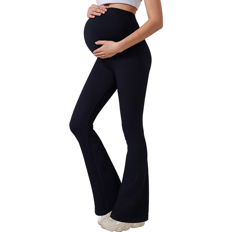 High-Waisted Maternity Yoga Pants with Supportive Design