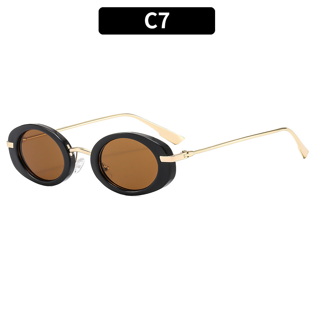 Oval Retro Sunglasses Trendy Women’s UV400 Unisex Eyewear
