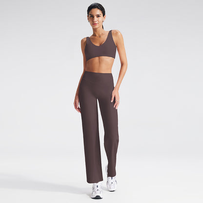 Women’s Yoga Set Deep V-Neck Sports Bra and Leggings