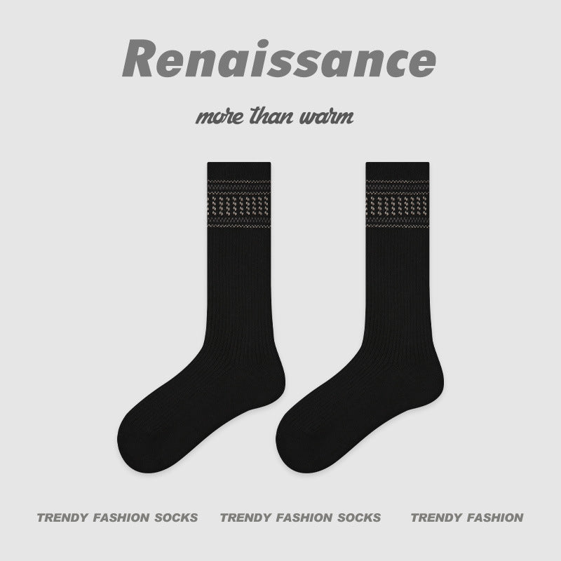 Mid Calf Slouch Socks Seamless Cotton Moisture Wicking