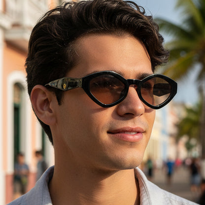 Trendy Polygon Sunglasses for Men and Women - UV400 Eye Protection