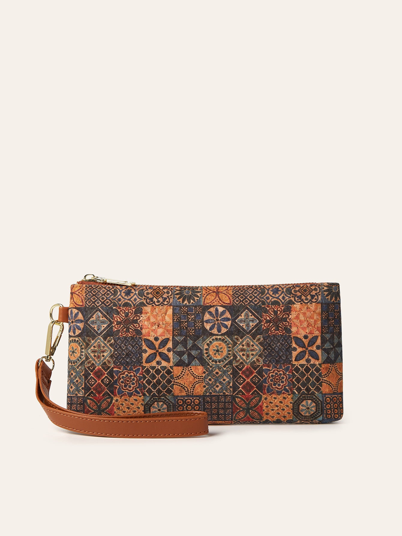 Bohemian Floral Print Zip Wallet for Women