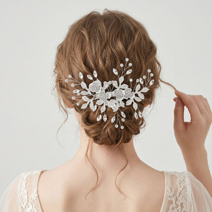 Elegant Handmade U-Shaped Hairpins with Rhinestones for Weddings