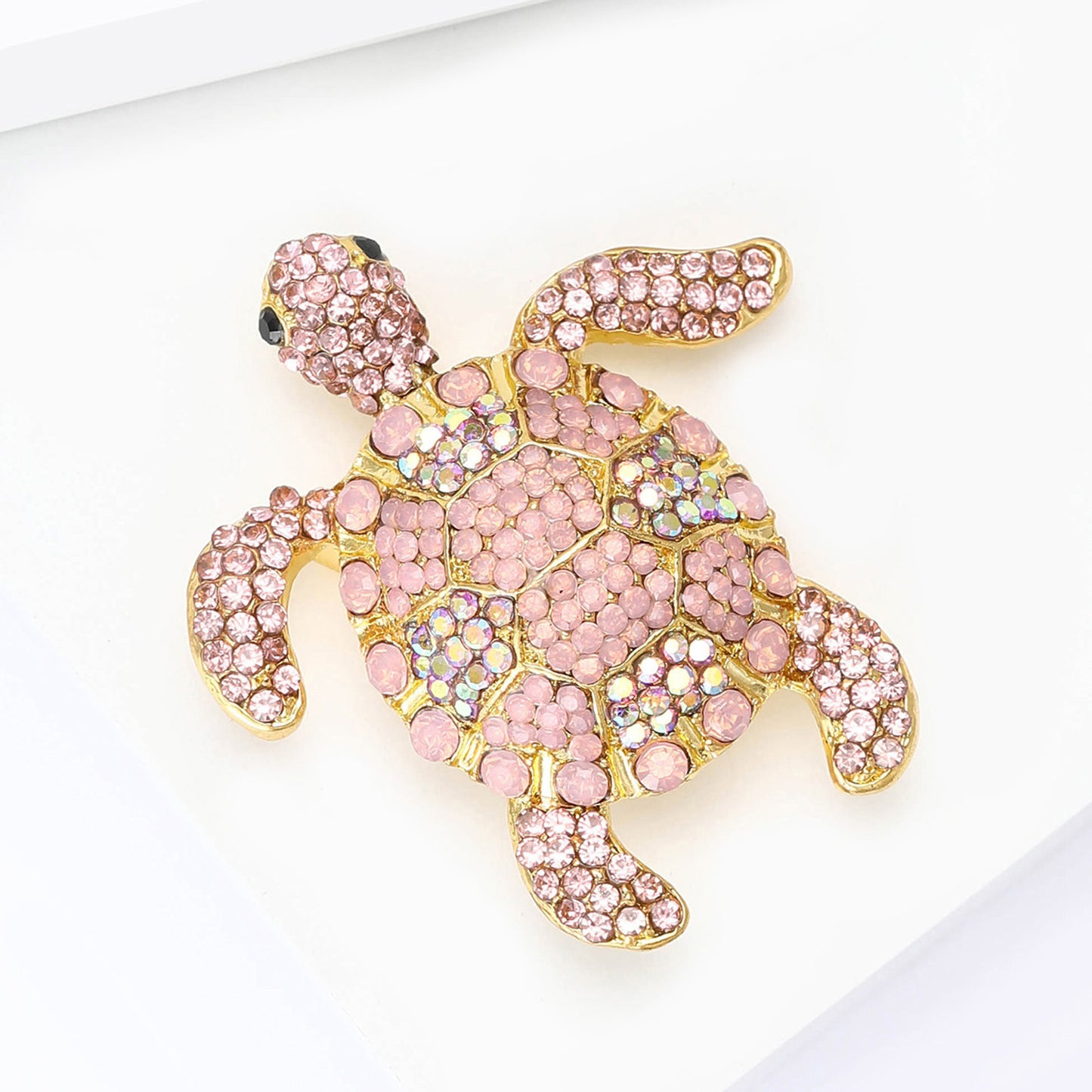 Alloy Turtle Brooch with Rhinestones for Men and Women