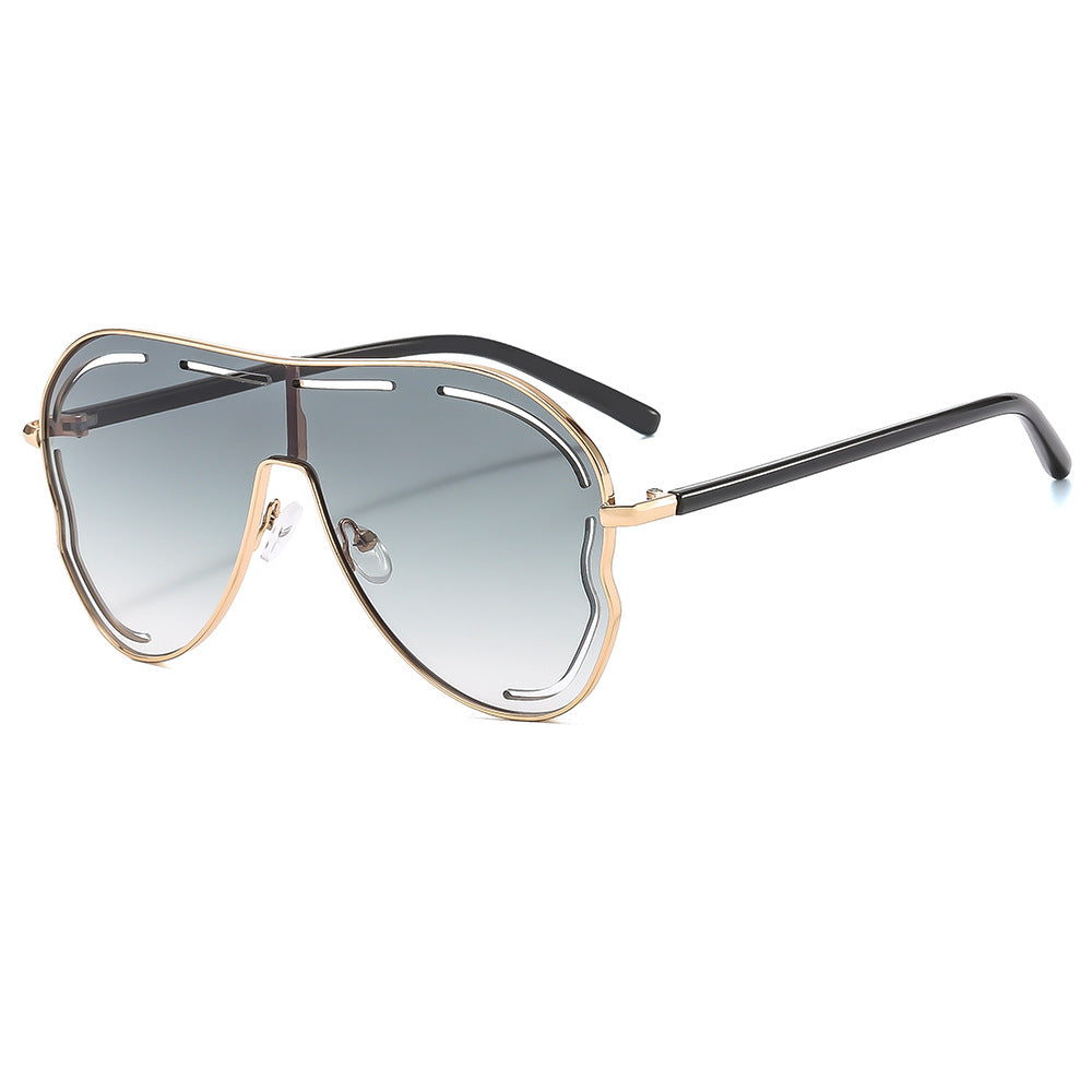 Trendy Oversized Hollow UV400 Sunglasses