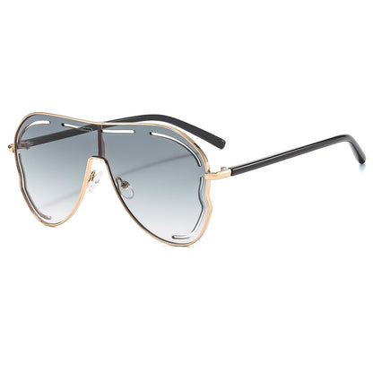 Trendy Oversized Hollow UV400 Sunglasses