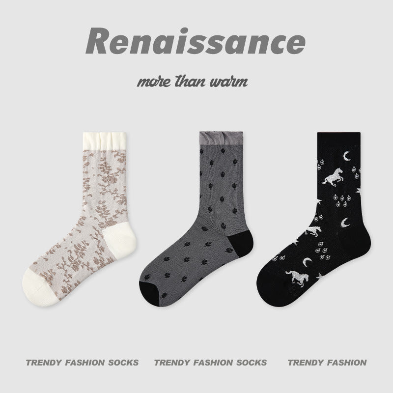 Socks Diamond Mesh Cotton Moisture Wicking Casual