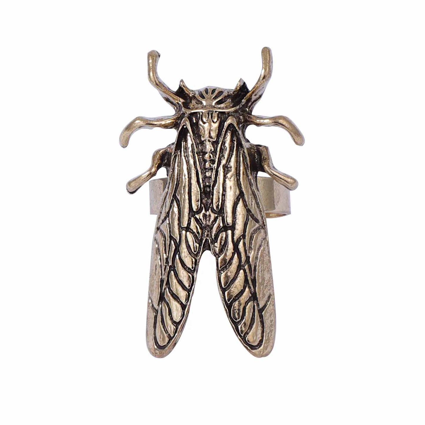 Adjustable Open Ring Cicada Ladybug Alloy Casual