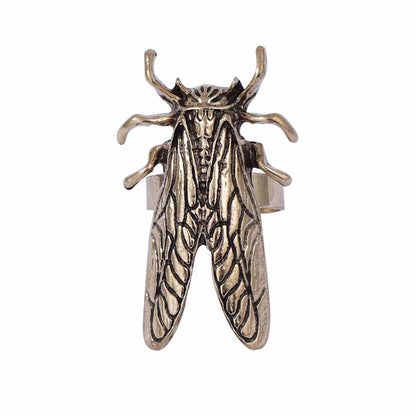 Adjustable Open Ring Cicada Ladybug Alloy Casual
