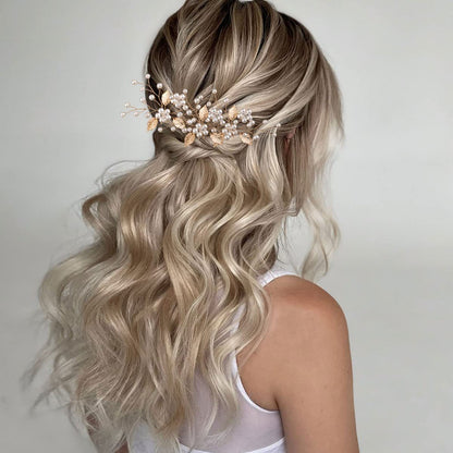 Handmade Pearl Floral Hairpin Set for Bridal