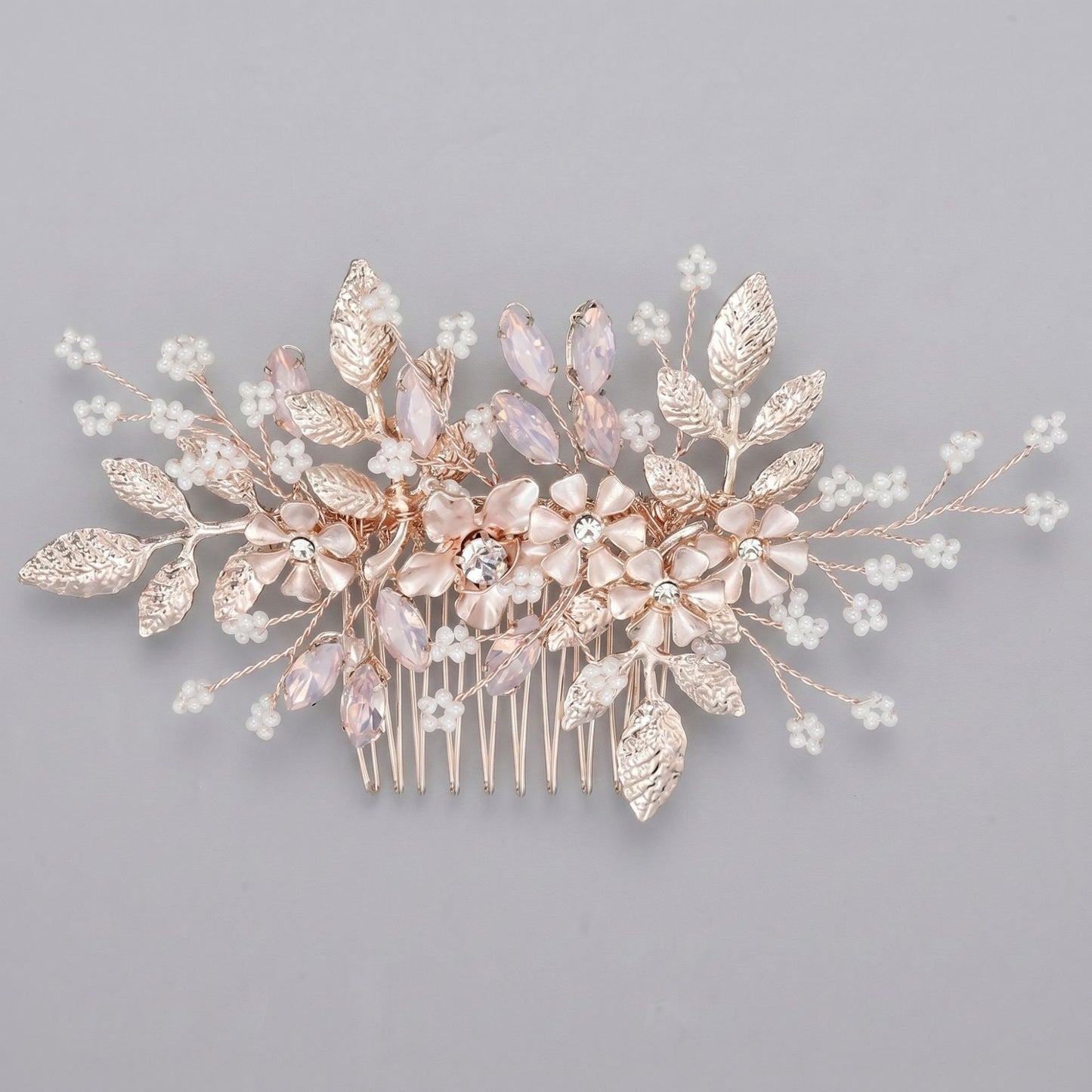 Exquisite Pearl and Crystal Flower Headpiece for Bridal Photoshoots