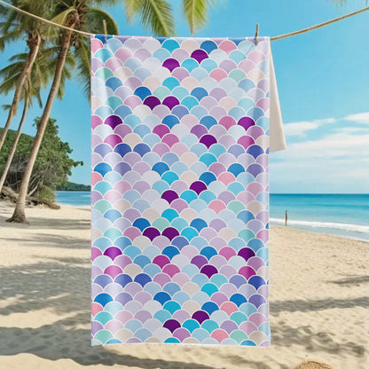 Customizable Turtle Print Beach Towel Ultra-Soft Microfiber Bath Towel