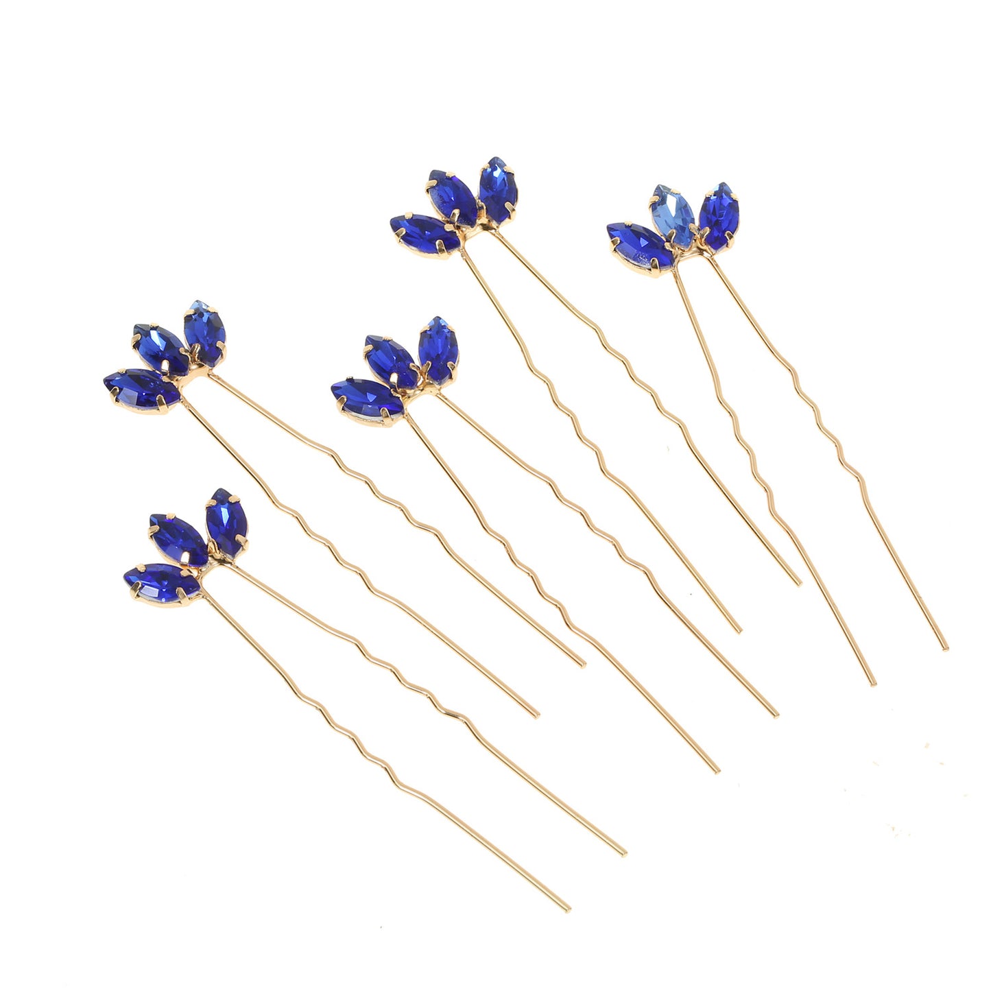 Metallic U Shaped Hair Pin Set of 3 Bridal Hair Accessories