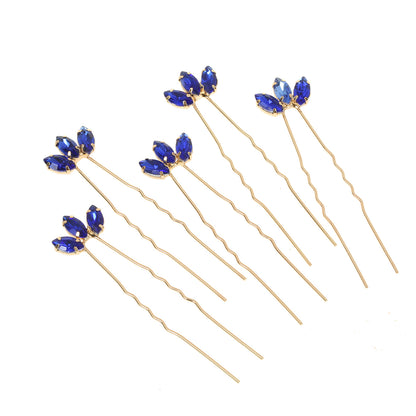 Metallic U Shaped Hair Pin Set of 3 Bridal Hair Accessories