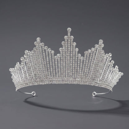 Luxury Rhinestone Princess Crown Headpiece for Birthdays and Weddings