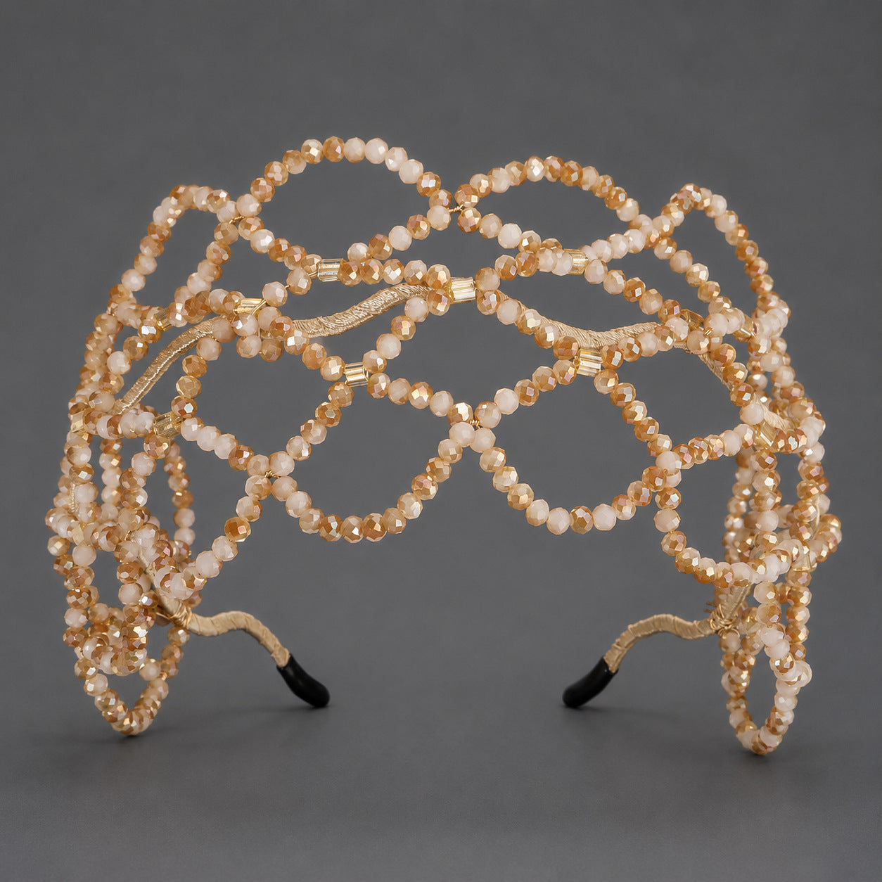 Handcrafted Crystal Beaded Headband Elegant Hair Accessory