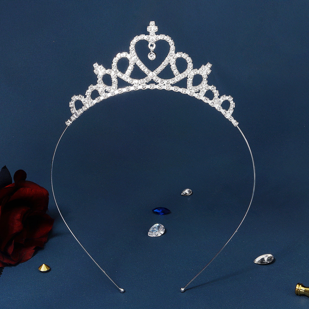 Bridal Veil Hair Accessories Crown Headpiece for Weddings and Photoshoots