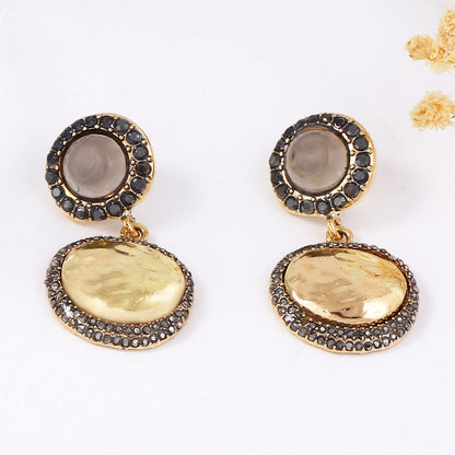 Earrings Geometric Button Drop Lightweight Versatile