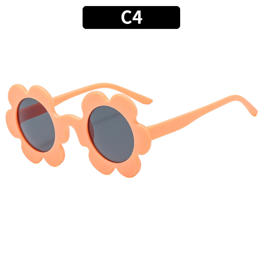 Trendy Floral Sunglasses Stylish Heart-Shaped UV400 Protection