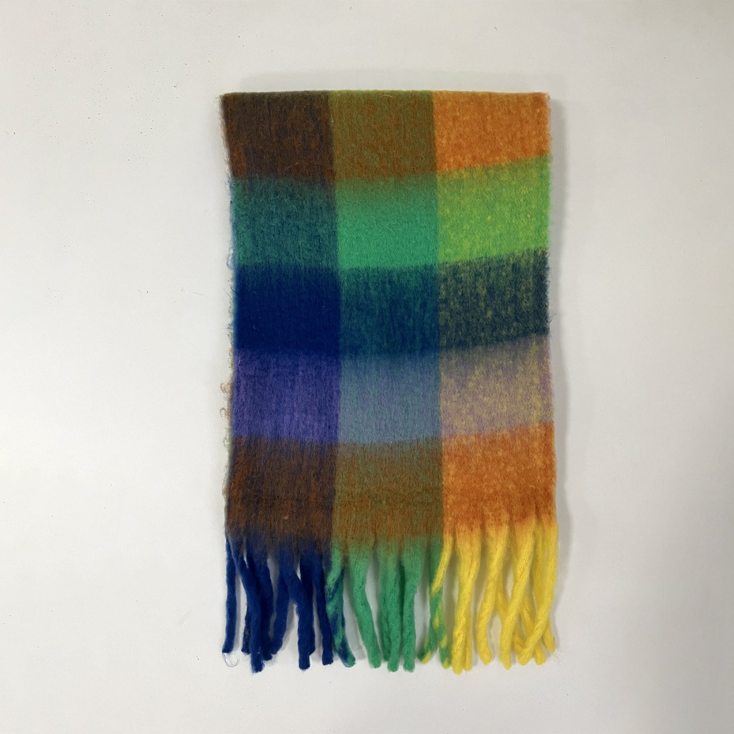 Trendy Plaid Scarf Plush Warm Women’s Shawl